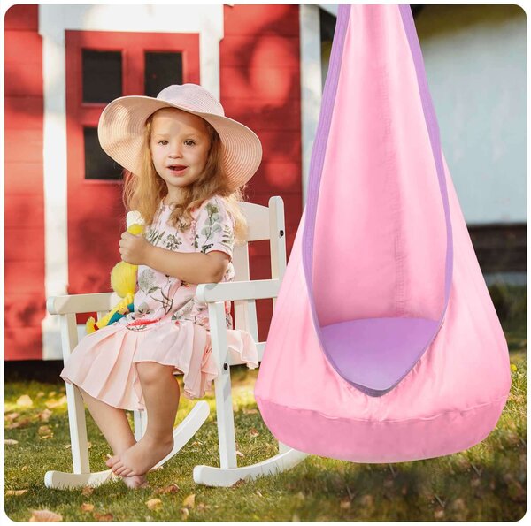 NeoSport egyszemélyes Csepphinta, párnás, 140x55 cm, 80 kg - Rózsaszín
