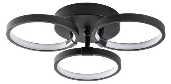 Halka-13310 fekete fém LED függőlámpa, 37 x 32 cm