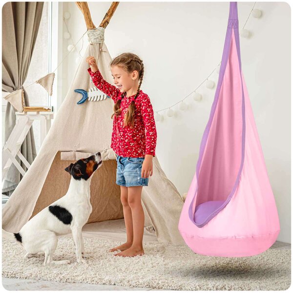 NeoSport egyszemélyes Csepphinta, párnás, 140x55 cm, 80 kg - Rózsaszín