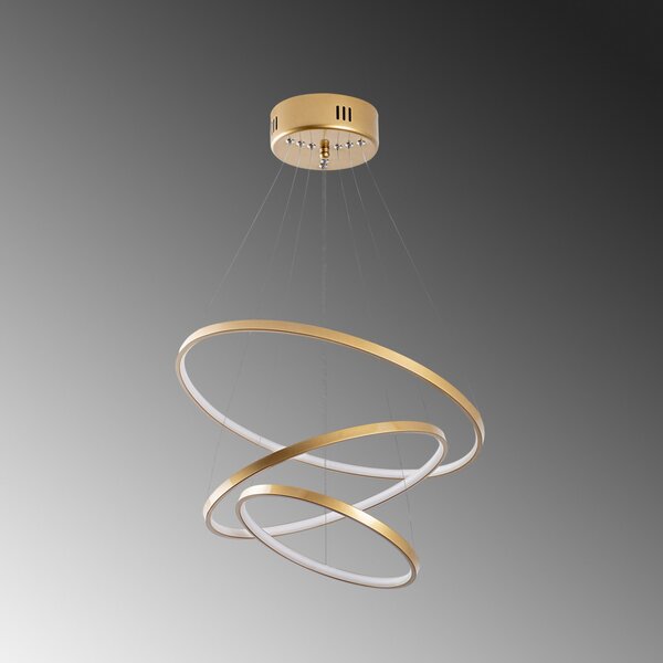 Simit 13700 arany fém LED függőlámpa, 50 x 50 cm