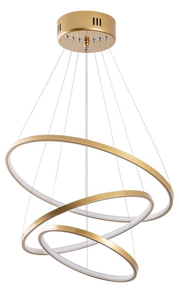 Simit 13700 arany fém LED függőlámpa, 50 x 50 cm