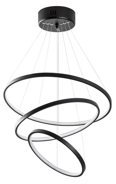Simit 13697 fekete fém LED függőlámpa, 50 x 50 cm
