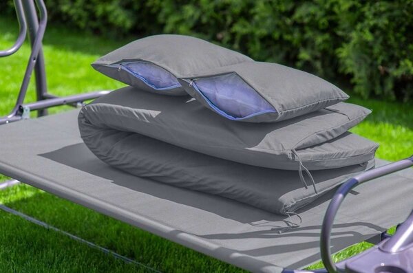 Funfit Garden Deluxe dönthető kerti Hintaágy - szürke