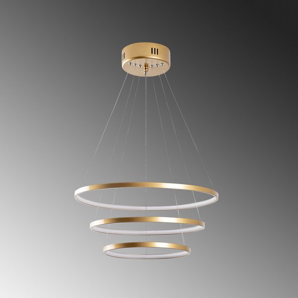 Simit 13700 arany fém LED függőlámpa, 50 x 50 cm