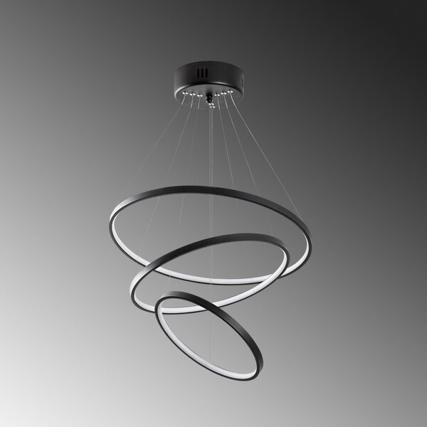 Simit 13697 fekete fém LED függőlámpa, 50 x 50 cm