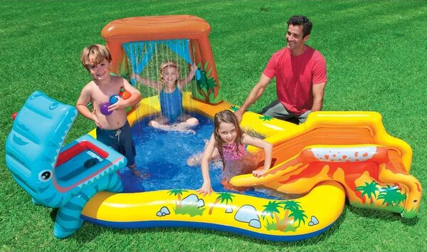 Intex felfújható Gyerekmedence 249x191x109cm - Dínó park (57444NP)