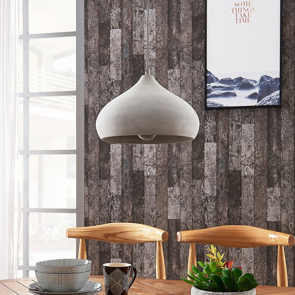Függőlámpa Lindby, Morton, dimmable, Szürke, Nappali, Beton, Modern