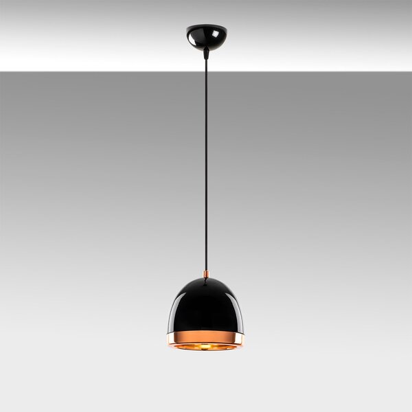 Mugo 10635 fekete-arany fém függőlámpa, Ø17 cm