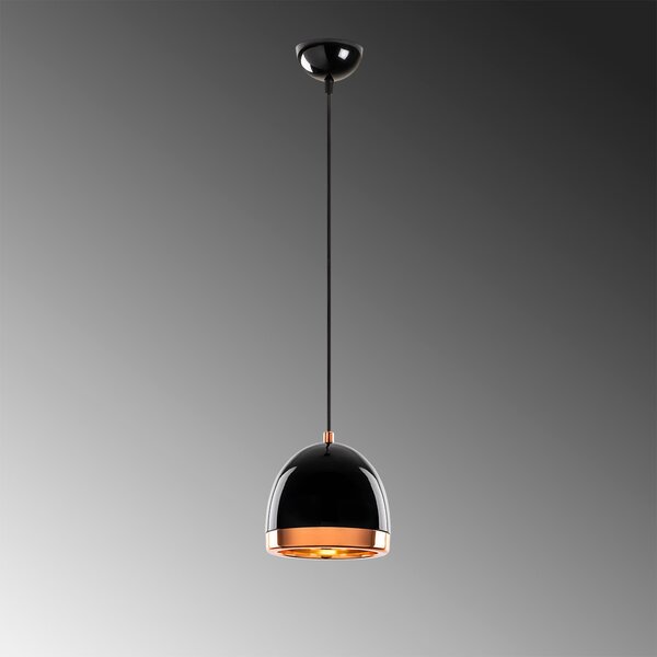 Mugo 10635 fekete-arany fém függőlámpa, Ø17 cm