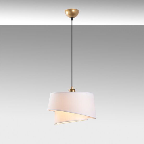 Stage 14704 fehér fém és szövet függőlámpa, Ø32 cm