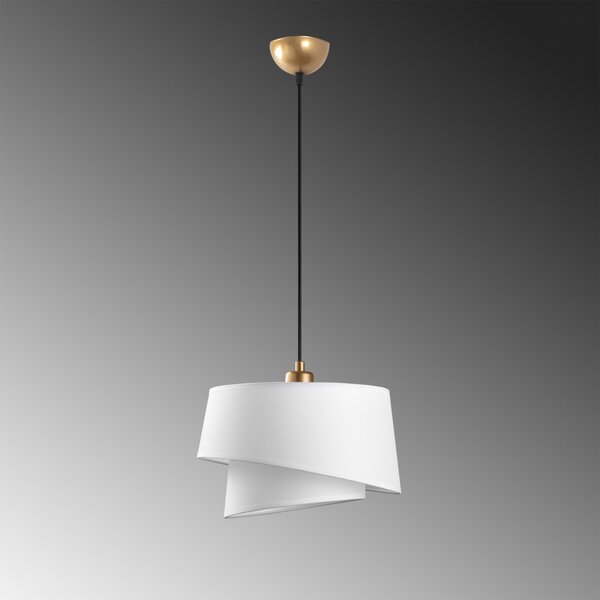 Stage 14704 fehér fém és szövet függőlámpa, Ø32 cm