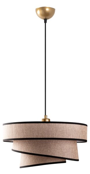Stage 14713 világosbarna fém és szövet függőlámpa, Ø40 cm