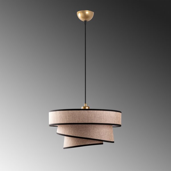 Stage 14713 világosbarna fém és szövet függőlámpa, Ø40 cm