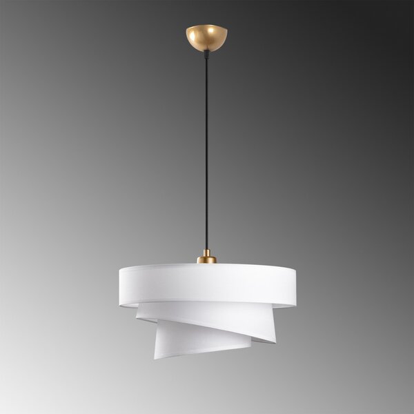 Stage 14714 fehér fém és szövet függőlámpa, Ø40 cm