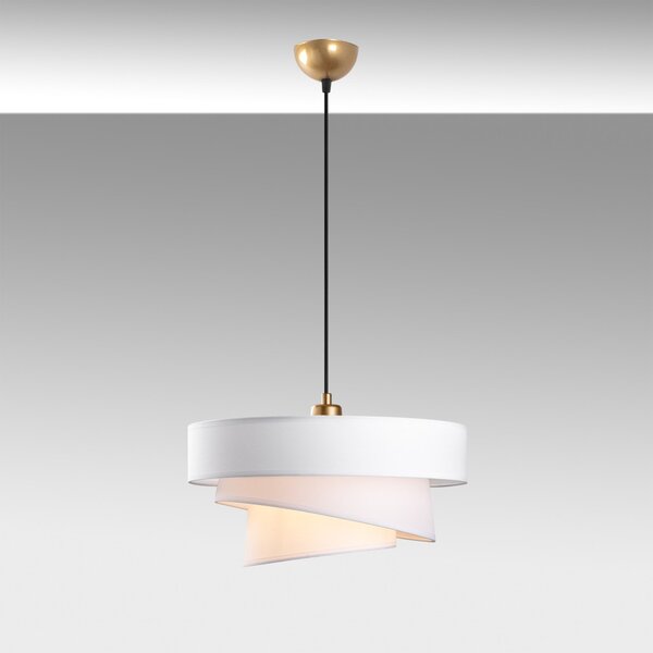 Stage 14714 fehér fém és szövet függőlámpa, Ø40 cm