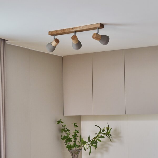 Mennyezeti Lámpa Lindby, Filiz, dimmable, Szürke, Hálószoba, Beton, Skandináv