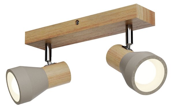 Mennyezeti Lámpa Lindby, Filiz, dimmable, Fa, Hálószoba, Fa, Skandináv