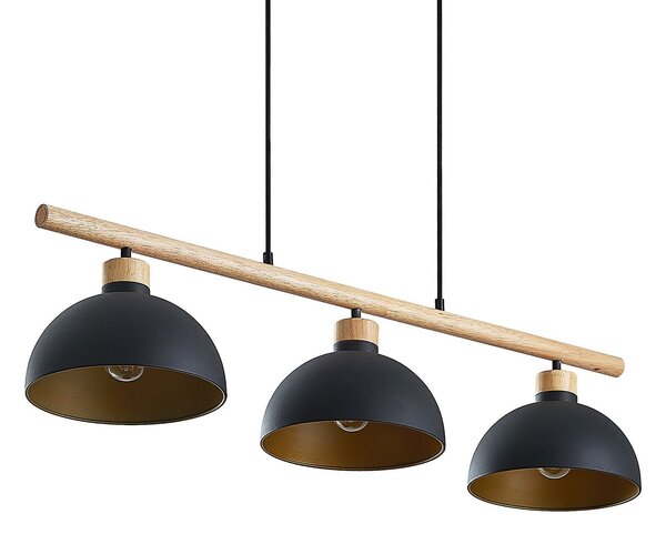 Függőlámpa Lindby, Tirzana, dimmable, Fekete, Nappali, Fém, Vintage