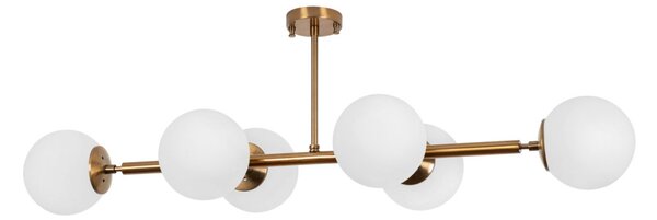 Fazli 10501 vintage fém és üveg függőlámpa, 110 x 40 cm, 6 izzós