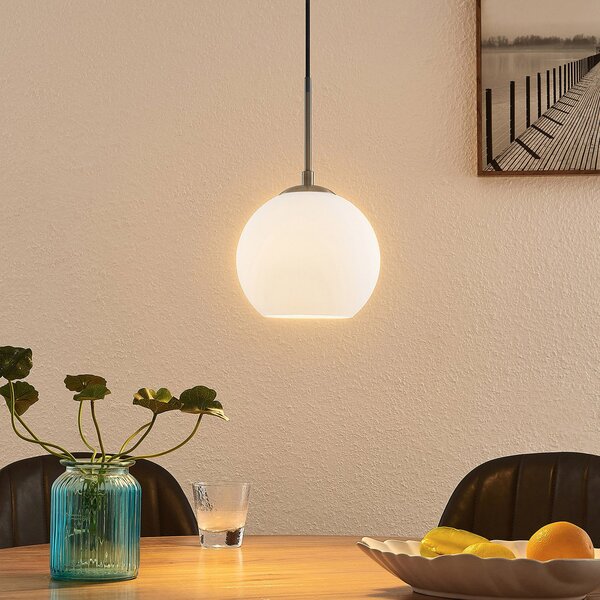 Függőlámpa Lindby, Jurian, dimmable, Fehér, Nappali, Üveg, Modern
