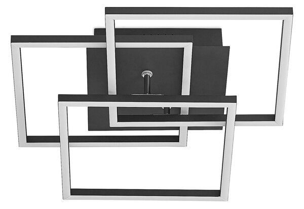 Mennyezeti Lámpa Lindby, Qiana, dimmable, Fekete, Nappali, Fém, Modern