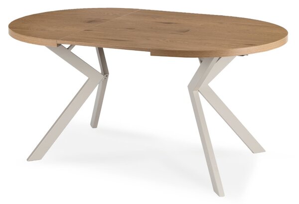 JAKS LUKAS bővíthető kerek étkezőasztal 100–250 cm – tölgy / kasmír