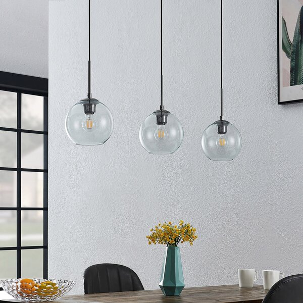Függőlámpa Lindby, Firano, dimmable, Szürke, Nappali, Fém, Modern
