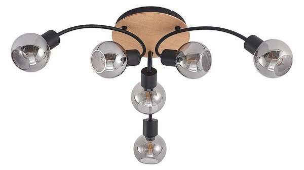 Mennyezeti Lámpa Lindby, Eridia, dimmable, Fa, Nappali, Üveg, Modern