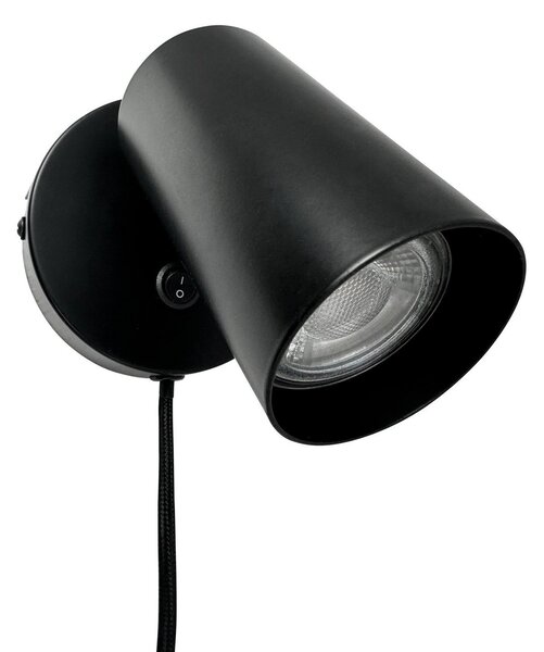 Fali Lámpa Dyberg Larsen, Modern, dimmable, Fekete, Nappali, Fém, Dizájn