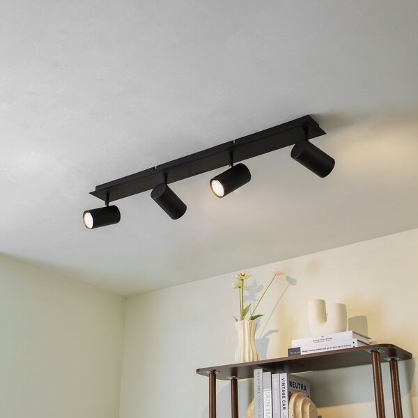 Mennyezeti Lámpa Lindby, Joffrey, dimmable, Fekete, Nappali, Fém, Modern