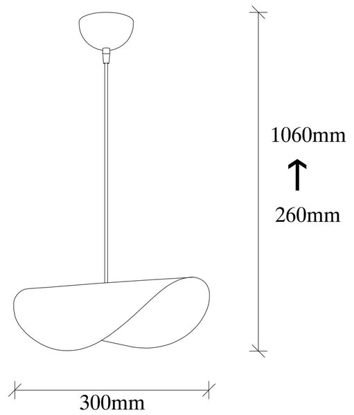 Sivani MR-829 fehér-arany fém függőlámpa, 30 x 17 cm
