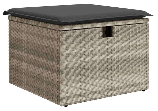 VidaXL Polyrattan Kerti Ülőgarnitúra - 6 részes - Világosszürke