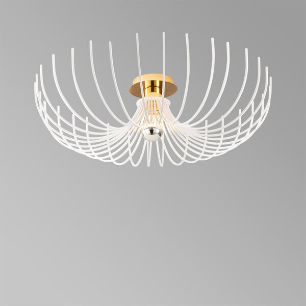 Aspendos N-640 fehér fém függőlámpa, Ø56 cm