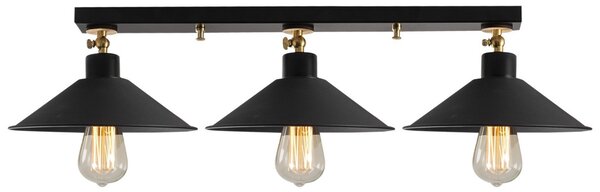 Berceste N-660 fekete fém függőlámpa, Ø80 cm, 3 izzós