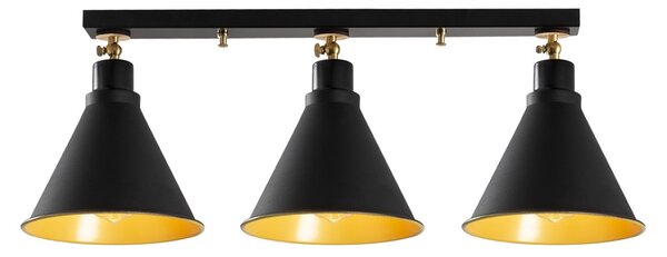 Berceste N-677 fekete fém függőlámpa, Ø72 cm, 3 izzós