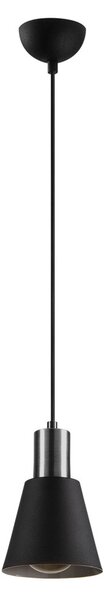 Kem 6362 fekete-nikkel vas függőlámpa, Ø14 cm