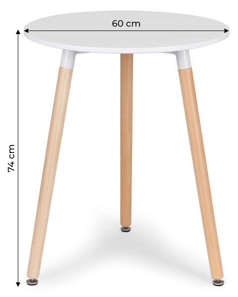 Modern fa asztal a nappali-konyhába 60cm
