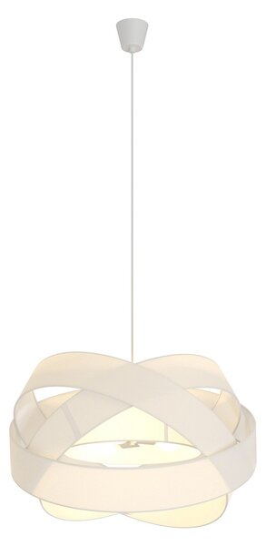 Függőlámpa Lindby, Simaria, dimmable, Fehér, Nappali, Szövet / Textília, Modern