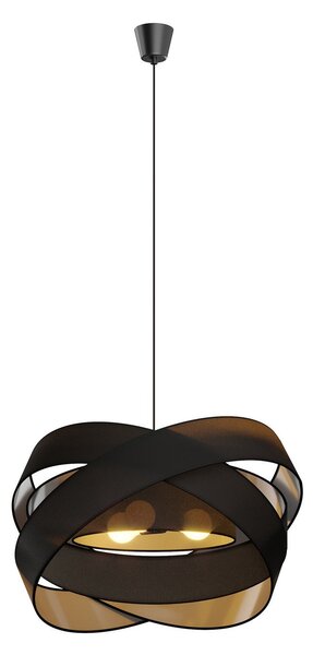 Függőlámpa Lindby, Simaria, dimmable, Fekete, Nappali, Szövet / Textília, Modern