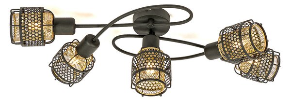 Mennyezeti Lámpa Lindby, Eudoria, dimmable, Fekete, Nappali, Fém, Modern