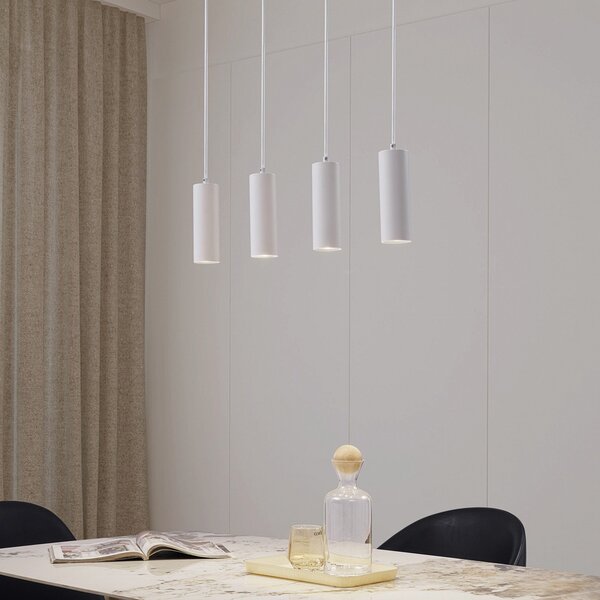 Függőlámpa Lindby, Joffrey, dimmable, Fehér, Nappali, Fém, Modern