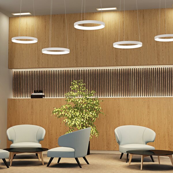 Függőlámpa Arcchio, Vivy, dimmable, Fehér, Konyha, Fém, Modern