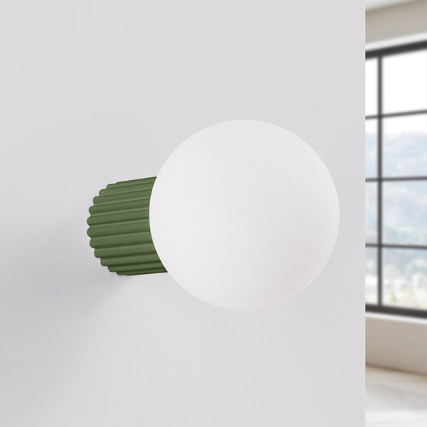 Fali Lámpa SOLLUX LIGHTING, ORBI, dimmable, Zöld, Fürdőszoba, Alumínium