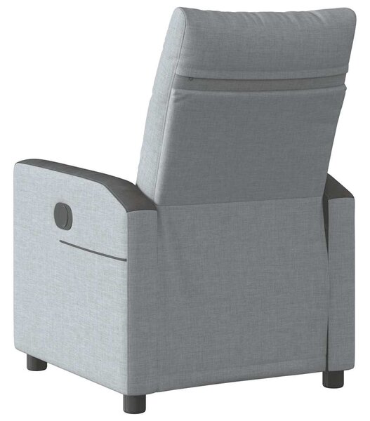Világosszürke szövet elektromos dönthető fotel