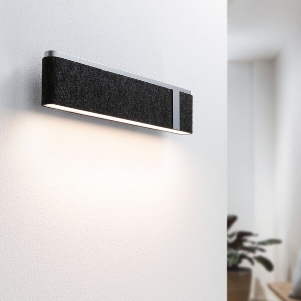 Fali Lámpa Paulmann, Jagun, dimmable, Fekete, Nappali, Szövet / Textília, Modern
