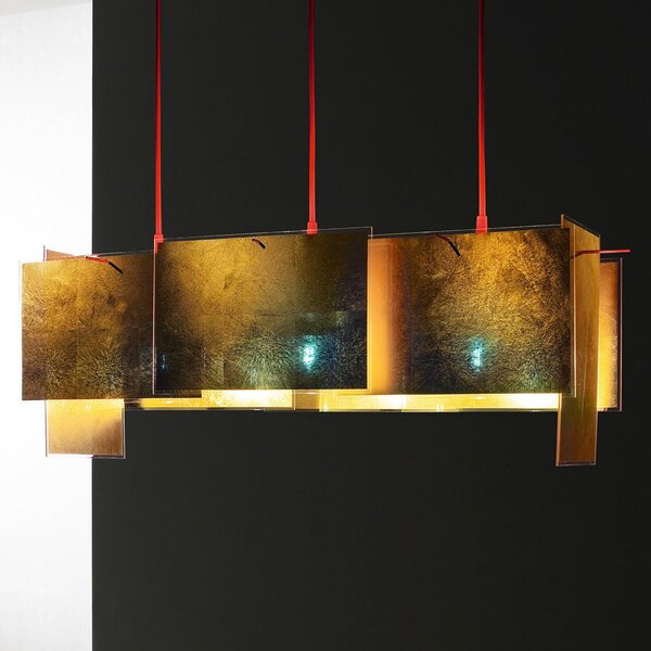 Függőlámpa Ingo Maurer, 24 Karat Blau M, dimmable, Arany / Sárgaréz, Nappali, Műanyag, Dizájn