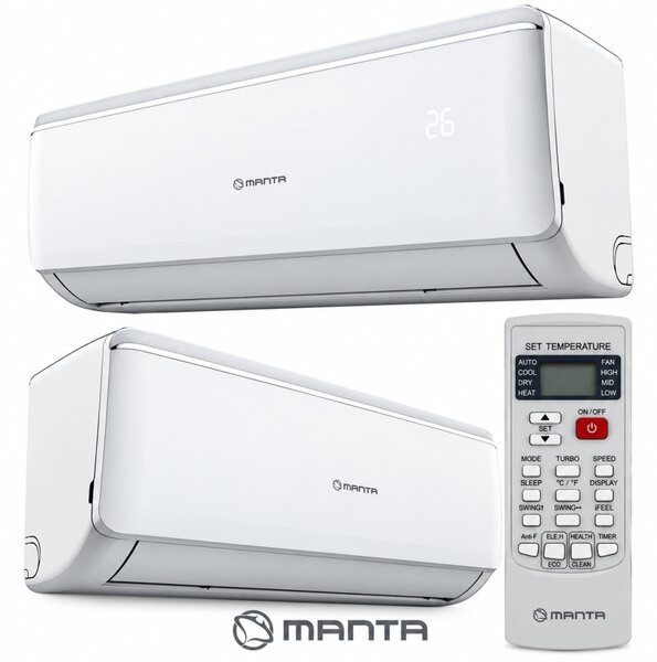 MANTA AAC012NN A++ inverteres hűtő-fűtő split klíma 3.5kw WIFI előkészítéssel