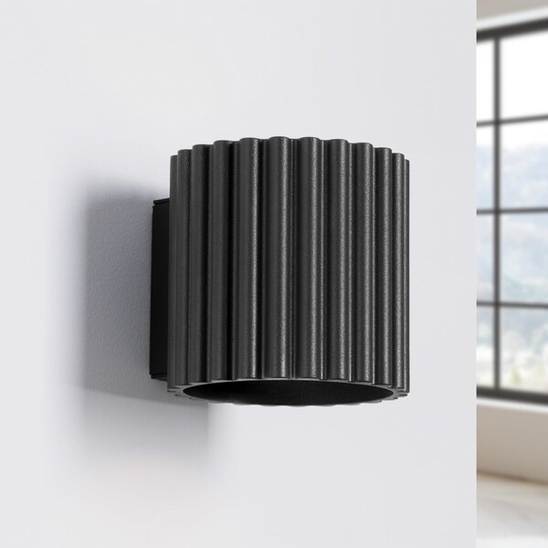 Fali Lámpa SOLLUX LIGHTING, RIBLA, dimmable, Fekete, Nappali, Alumínium