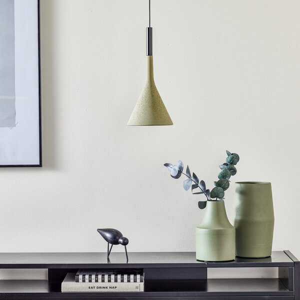 Függőlámpa Foscarini, Aplomb, dimmable, Zöld, Konyha, Beton, Dizájn