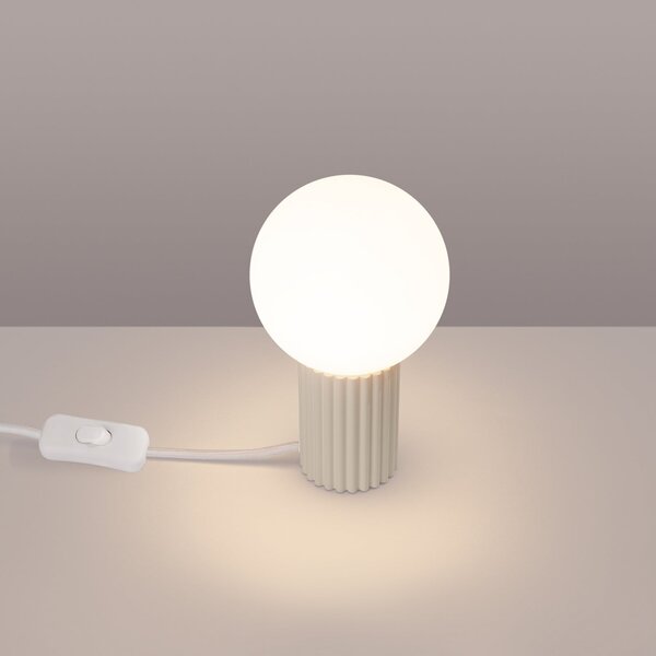Asztali lámpa SOLLUX LIGHTING, ORBI, Bézs, Nappali, Alumínium